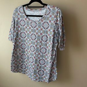 Loft vintage soft tee, ballet sleeve print top